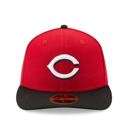  Men's Cincinnati Reds New Era RedNavy Road Authentic Collection On-Field Low Profile 59FIFTY Fitted Hat