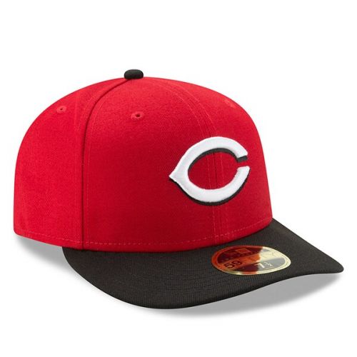  Men's Cincinnati Reds New Era RedNavy Road Authentic Collection On-Field Low Profile 59FIFTY Fitted Hat
