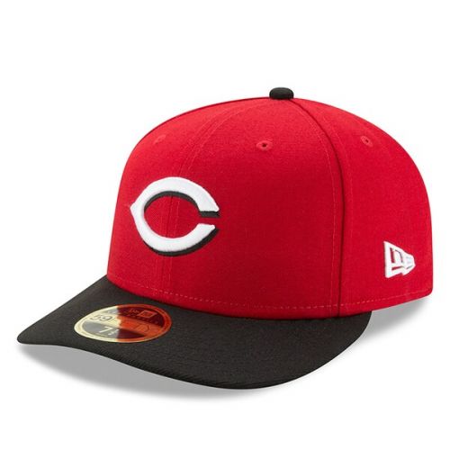  Men's Cincinnati Reds New Era RedNavy Road Authentic Collection On-Field Low Profile 59FIFTY Fitted Hat