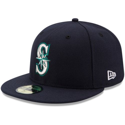  Men's Seattle Mariners New Era Navy Authentic Collection On Field 59FIFTY Fitted Hat