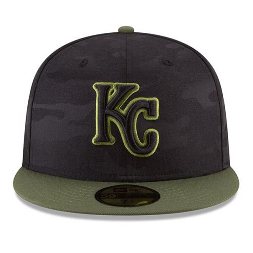  Men's Kansas City Royals New Era Black 2018 Memorial Day On-Field 59FIFTY Fitted Hat