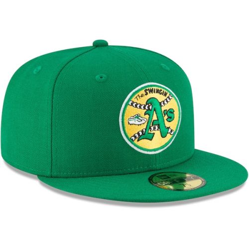  Men's Oakland Athletics New Era Green Cooperstown Collection Wool 59FIFTY Fitted Hat