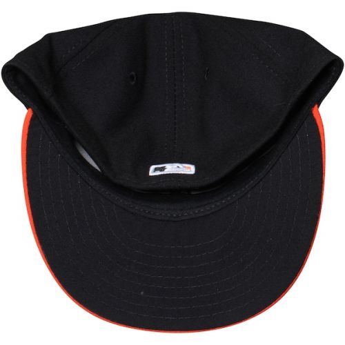  Men's Baltimore Orioles New Era BlackOrange Road Authentic Collection On-Field Low Profile 59FIFTY Fitted Hat