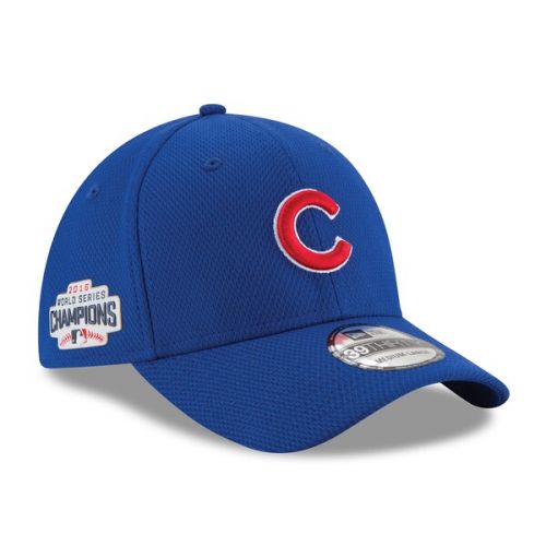  Men's Chicago Cubs New Era Royal 2016 World Series Champions Locker Room Clubhouse 39THIRTY Flex Hat