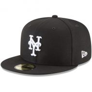 Men's New York Mets New Era Black Basic 59FIFTY Fitted Hat