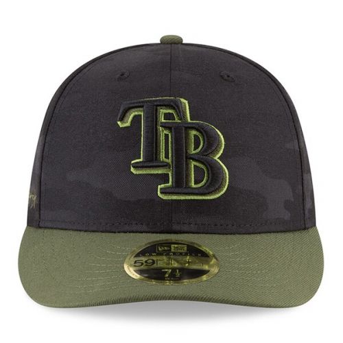  Men's Tampa Bay Rays New Era Black 2018 Memorial Day On-Field Low Profile 59FIFTY Fitted Hat