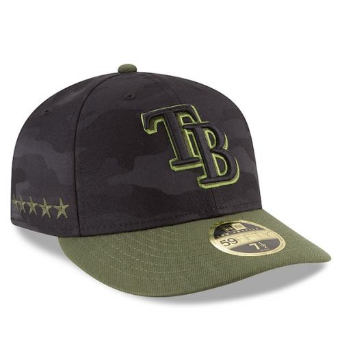  Men's Tampa Bay Rays New Era Black 2018 Memorial Day On-Field Low Profile 59FIFTY Fitted Hat