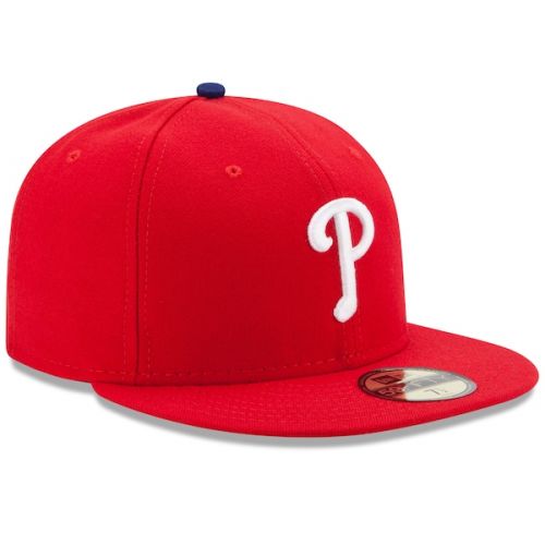  Men's Philadelphia Phillies New Era Red Game Authentic Collection On-Field 59FIFTY Fitted Hat
