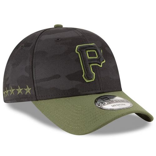  Men's Pittsburgh Pirates New Era Black 2018 Memorial Day 49FORTY Fitted Hat