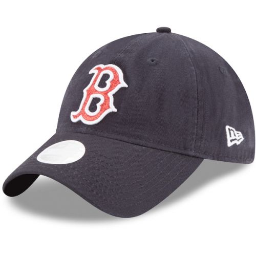  Women's Boston Red Sox New Era Navy Team Glisten 9TWENTY Adjustable Hat