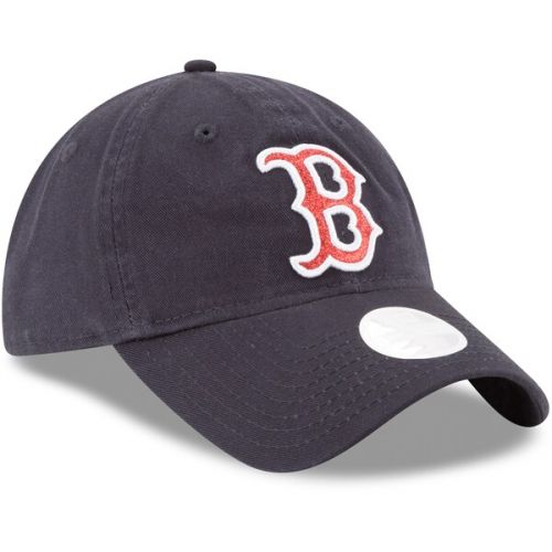  Women's Boston Red Sox New Era Navy Team Glisten 9TWENTY Adjustable Hat