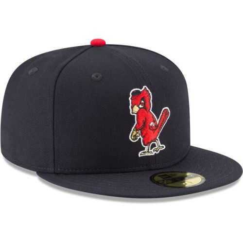  Men's St. Louis Cardinals New Era Navy Cooperstown Collection Wool 59FIFTY Fitted Hat