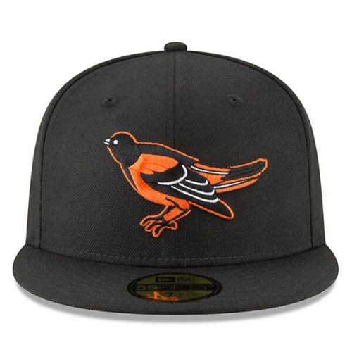  Men's Baltimore Orioles New Era Black Cooperstown Collection Wool 59FIFTY Fitted Hat