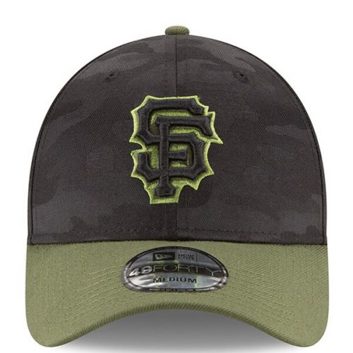  Men's San Francisco Giants New Era Black 2018 Memorial Day 49FORTY Fitted Hat