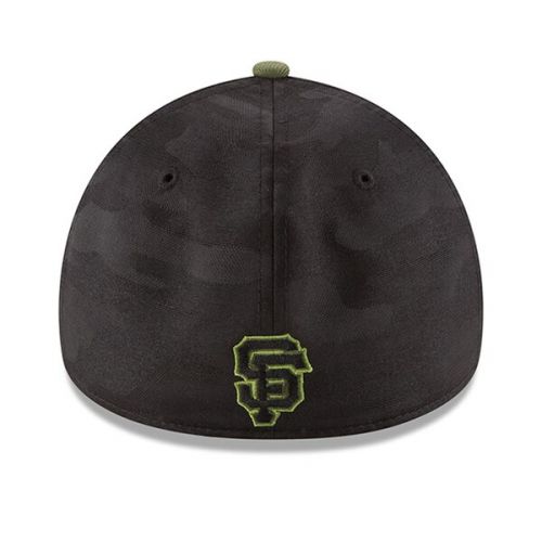  Men's San Francisco Giants New Era Black 2018 Memorial Day 49FORTY Fitted Hat