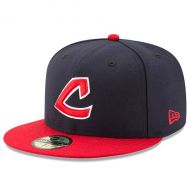 Men's Cleveland Indians New Era NavyRed Turn Back the Clock 59FIFTY Fitted Hat