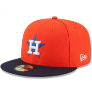 Men's Houston Astros New Era OrangeNavy Alternate Authentic Collection On-Field 59FIFTY Fitted Hat
