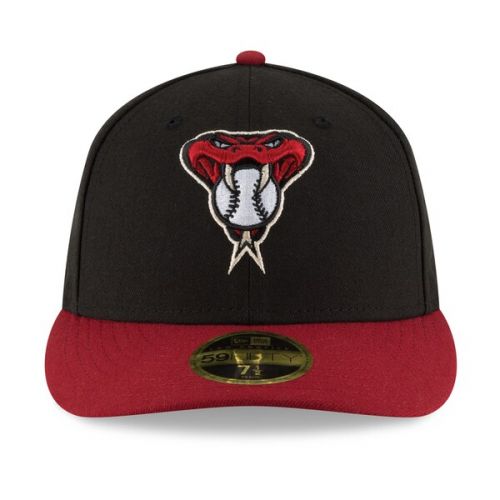  Men's Arizona Diamondbacks New Era BlackRed Alternate 2 Authentic Collection On-Field Low Profile 59FIFTY Fitted Hat