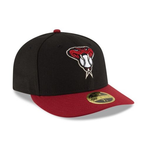  Men's Arizona Diamondbacks New Era BlackRed Alternate 2 Authentic Collection On-Field Low Profile 59FIFTY Fitted Hat