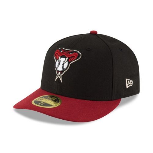  Men's Arizona Diamondbacks New Era BlackRed Alternate 2 Authentic Collection On-Field Low Profile 59FIFTY Fitted Hat