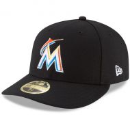 Men's Miami Marlins New Era Black Home Cap Authentic Collection On-Field Low Profile 59FIFTY Fitted Hat