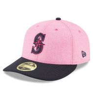 Men's New Era PinkNavy Seattle Mariners 2018 Mother's Day On-Field Low Profile 59FIFTY Fitted Hat