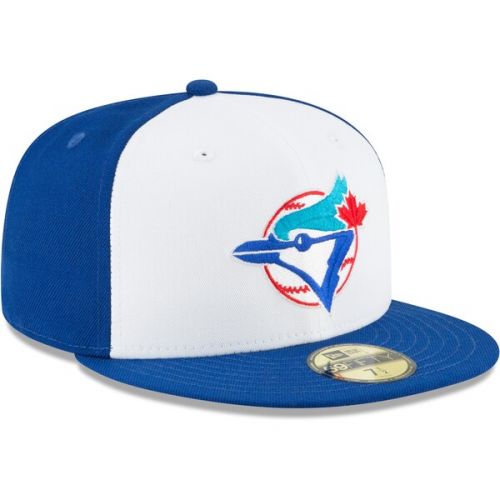  Men's Toronto Blue Jays New Era White Cooperstown Collection Wool 59FIFTY Fitted Hat