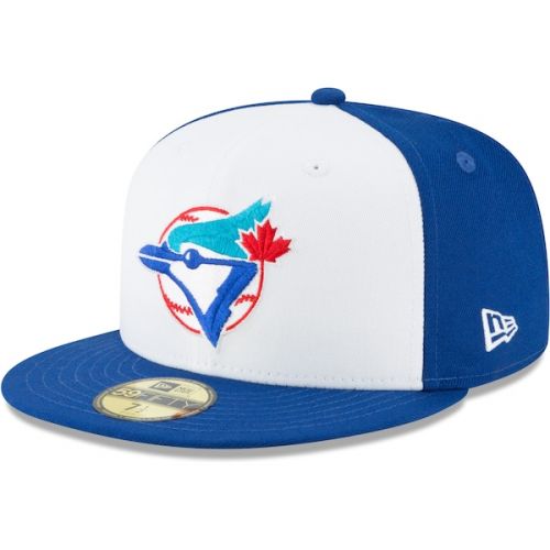  Men's Toronto Blue Jays New Era White Cooperstown Collection Wool 59FIFTY Fitted Hat