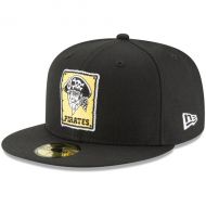 Mens Pittsburgh Pirates New Era Black Cooperstown Collection Wool 59FIFTY Fitted Hat