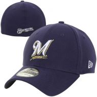Men's Milwaukee Brewers New Era Navy MLB Team Classic 39THIRTY Flex Hat