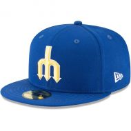 Men's Seattle Mariners New Era Blue Cooperstown Collection Wool 59FIFTY Fitted Hat
