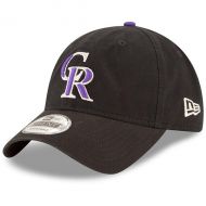 Men's Colorado Rockies New Era Black Game Replica Core Classic 9TWENTY Adjustable Hat