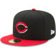 Men's Cincinnati Reds New Era BlackRed Alternate Authentic Collection On-Field 59FIFTY Fitted Hat