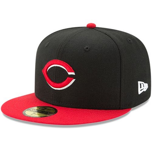  Men's Cincinnati Reds New Era BlackRed Alternate Authentic Collection On-Field 59FIFTY Fitted Hat