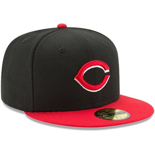 Men's Cincinnati Reds New Era BlackRed Alternate Authentic Collection On-Field 59FIFTY Fitted Hat
