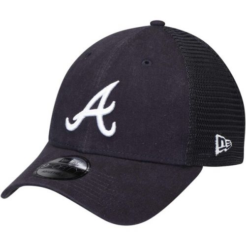  Men's Atlanta Braves New Era Navy Trucker 9FORTY Adjustable Snapback Hat