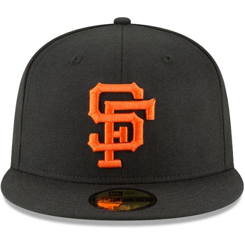  Men's San Francisco Giants New Era Black Cooperstown Collection Wool 59FIFTY Fitted Hat