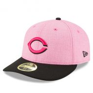 Men's New Era PinkBlack Cincinnati Reds 2018 Mother's Day On-Field Low Profile 59FIFTY Fitted Hat