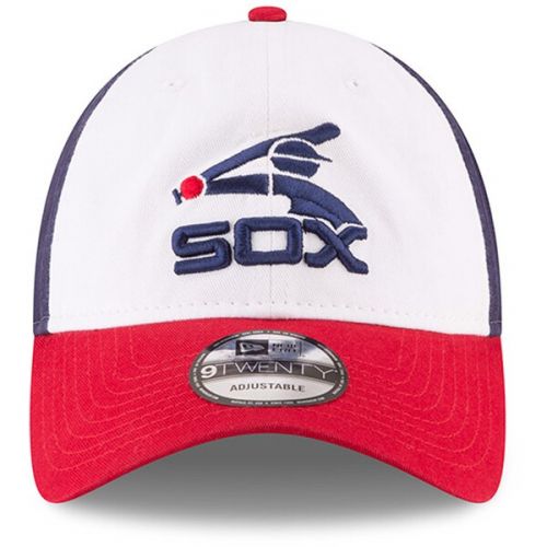  Men's Chicago White Sox New Era White Cooperstown Collection Core Classic Replica 9TWENTY Adjustable Hat