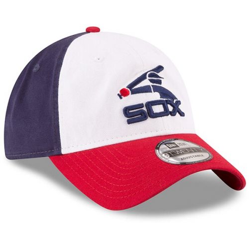  Men's Chicago White Sox New Era White Cooperstown Collection Core Classic Replica 9TWENTY Adjustable Hat