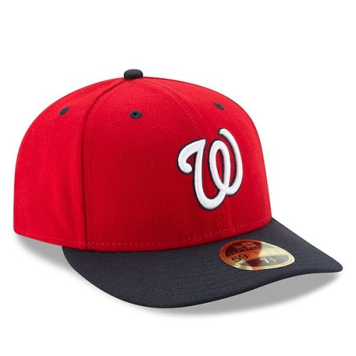  Men's Washington Nationals New Era RedNavy Alternate 2 Authentic Collection On-Field Low Profile 59FIFTY Fitted Hat