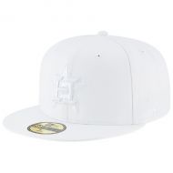 Men's Houston Astros New Era White Primary Logo Basic 59FIFTY Fitted Hat