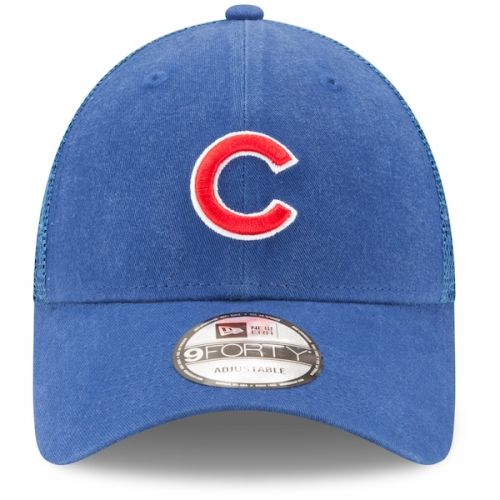  Men's Chicago Cubs New Era Royal Trucker 9FORTY Adjustable Snapback Hat