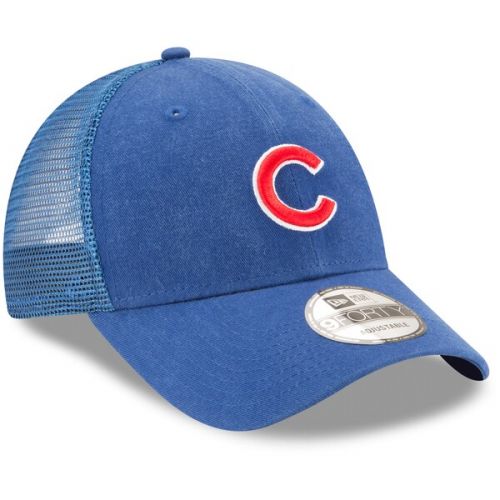  Men's Chicago Cubs New Era Royal Trucker 9FORTY Adjustable Snapback Hat