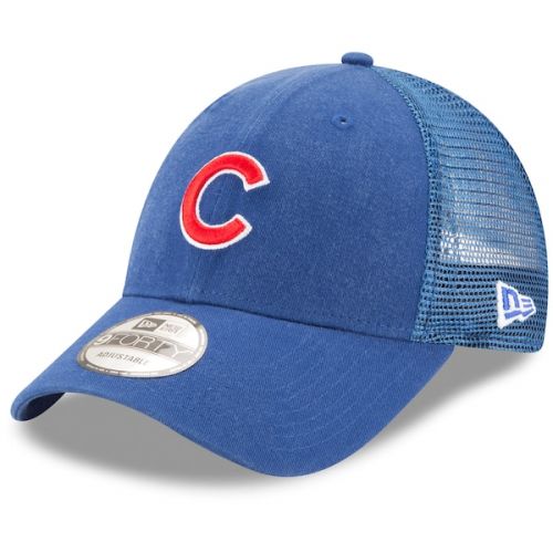  Men's Chicago Cubs New Era Royal Trucker 9FORTY Adjustable Snapback Hat