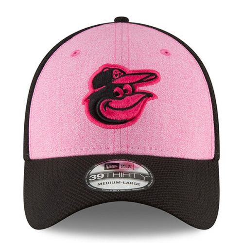  Men's Baltimore Orioles New Era Pink 2018 Mother's Day 39THIRTY Flex Hat