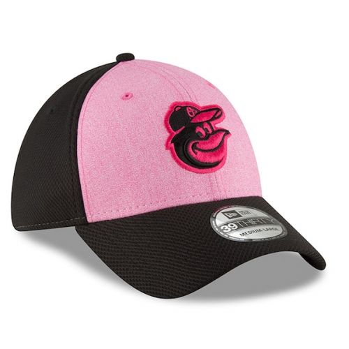  Men's Baltimore Orioles New Era Pink 2018 Mother's Day 39THIRTY Flex Hat