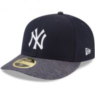 Men's New York Yankees New Era NavyHeathered Gray On-field Prolight Batting Practice Low Profile 59FIFTY Fitted Hat