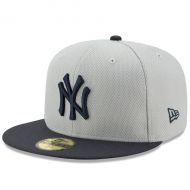 Men's New York Yankees New Era GrayNavy Diamond Era 59FIFTY Fitted Hat