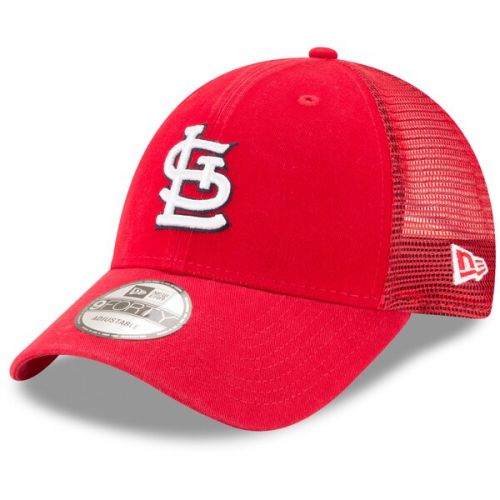  Men's St. Louis Cardinals New Era Red Trucker 9FORTY Adjustable Snapback Hat